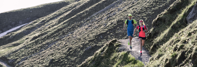 Trail Running with gear from the Summer Collection 2020 by DYNAFIT, Davos