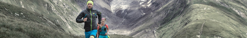 Dynafit Ultra Trail Athletes running in Obergurgl in the Austrian Alps